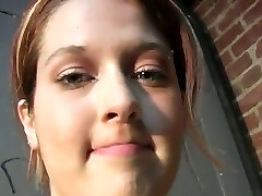 Gloryhole cock cums on that nice face of Trisha Rae