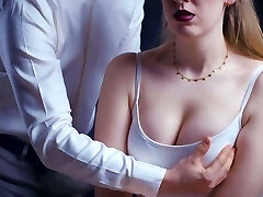 Convinced by the manager, groped and cummed in the mouth - clothedpleasures