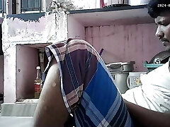 Indian house wife romantic smooching