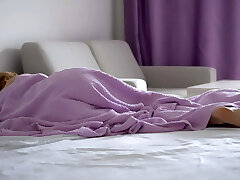 Wake up sleeping stepsis with massage sex