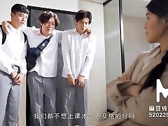 Chinese teacher gang-banged by her energized schoolgirls