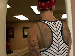 Tall inked dame with perfect mounds and brown hair gets a big cock