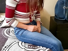 Shy nubile with hairy cunt fucked in Missionary Pose - Amateur POV Shy nubile with hairy cunt fucked in Missionary Pose - Amateur POV