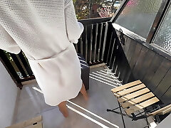 Monstrous creampie on public balcony Monstrous creampie on public balcony