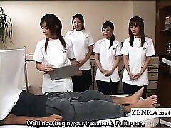 Subtitled CFNM Asian penis health clinic seminar
