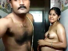 Indian Bhabhi In Bathroom