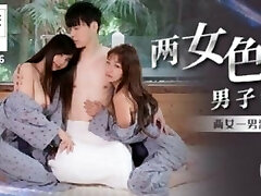 Surprise Threesome FFM with Two Horny Japanese Teenagers and Gets an Epic Creampie
