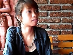 Appetizing brunette teenager Mai gets filled up to an edge