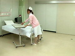 Chinese nurse creampied at hospital bed!