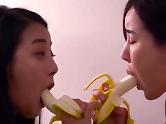 Eating banana