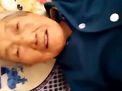 Japanese 75yo Granny Creampie