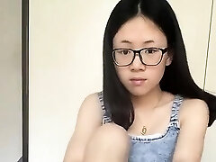 Striptease with super-cute asian teen