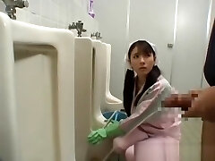 Japanese bathroom attendant is in the mens part4 Japanese bathroom attendant is in the mens part4