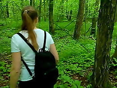 Shy college girl girl helped me jizz and showed her naughty talents! Risky blowjob and handjob in the forest with birds singing! Engaged by Nata Tastey