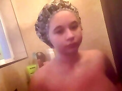 Bbw taking a shower