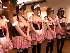 Five Japanese Honeys in Costume with Big Baps to Play With