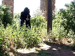 This killer girl gets her punishment from two kinky dudes