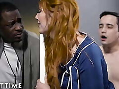 ADULT TIME - Lauren Phillips'_ Husband Nearly Catches Her Poking A College Girl!