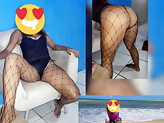 This black-haired loves getting cum in her caboose, she says she senses the hot cum on her ass