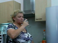 Moist, fat, beautiful granny enjoying sex 