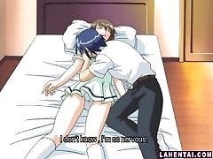 Hentai nubile gets tittyfucked and pussy pumped