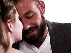 Attractive seductress Britney Light is fucked by bearded boyfriend