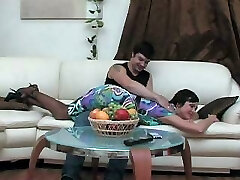 Guy returns from work and gets it on with a cool babysitter Guy returns from work and gets it on with a cool babysitter