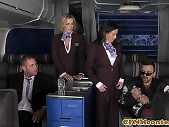 Buxomy cfnm stewardess analfucked mile high Buxomy cfnm stewardess analfucked mile high