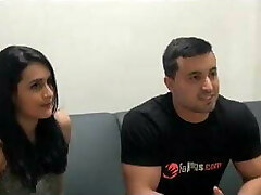 It's the first time he observes his wife being shafted! It's the first time he observes his wife being shafted!