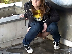 Naughty Brunette Makes Hefty Puddle Naughty Brunette Makes Hefty Puddle