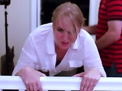 Blonde Plumper gets her booty spanked hard