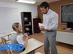 Dirty (Ashley Lane) squirts on teachers big dilf dick - Busted