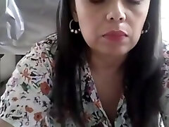 Latina Milf Cums At Work