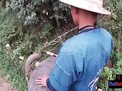 Elephant Riding In Thailand With Horny Teen Couple