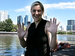 Secret Hand Job In The Middle Of Frankfurt! Mega Public With A Lot Of Jizz!