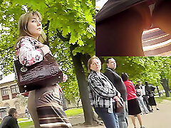 Divine mature upskirt porn present plump butt