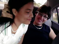 Cosseted amateur brunette chick agrees to suck fleshy lollicock in car Cosseted amateur brunette chick agrees to suck fleshy lollicock in car