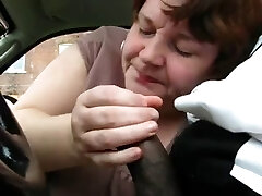 Chubby Mature Amateur Treating Dark-hued Dick In Car Chubby Mature Amateur Treating Dark-hued Dick In Car