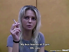 Super-bitch STOP - Blond Czech MILF picked up at the bus station Super-bitch STOP - Blond Czech MILF picked up at the bus station