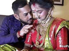 Newly Married Indian Girl Sudipa Hard-core Honeymoon First night romp and creampie - Hindi Audio