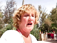 AuntJudysXXX - Horny Mature Milf Mrs. Molly Gargles Your Cock by the Pool (POV)