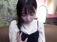 A very lovely Japanese gives a blowjob, gets frigging and creampie sex, facial cumshots, uncensored