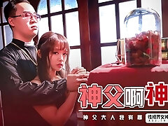 Hot Asian Super-cute Amateur Secretly Loses Her Tight Pussy V-card To Her Priest