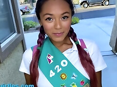 Little Squirtles – Lil Trampy Girl Scout Sells Cookies By Sucking and Fucking Her Neighbor - 1080p