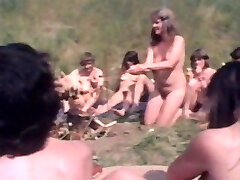 Vintage clip of friends who get nude in public