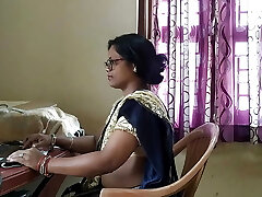 IT Engineer Trishala fucked with fucking partner on hot Silk Saree after a long time