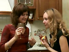 Mature Russian nymphs in the kitchen go further than a party