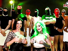skinny teen creampie gangbang party with swinger cum sluts