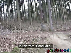 Girlfriends lesbians kiss and eat hairy pussy in the forest Girlfriends lesbians kiss and eat hairy pussy in the forest