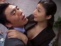 Tall japanese office lady in manage